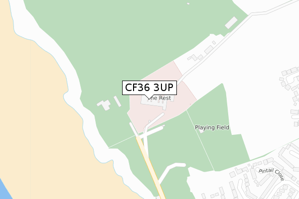 CF36 3UP map - large scale - OS Open Zoomstack (Ordnance Survey)