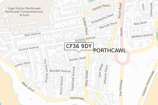CF36 9DY map - large scale - OS Open Zoomstack (Ordnance Survey) CF36 9DY map - large scale - OS Open Zoomstack (Ordnance Survey)