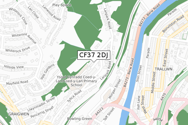 CF37 2DJ map - large scale - OS Open Zoomstack (Ordnance Survey) CF37 2DJ map - large scale - OS Open Zoomstack (Ordnance Survey)