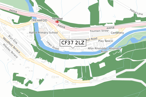 CF37 2LZ map - large scale - OS Open Zoomstack (Ordnance Survey) CF37 2LZ map - large scale - OS Open Zoomstack (Ordnance Survey)