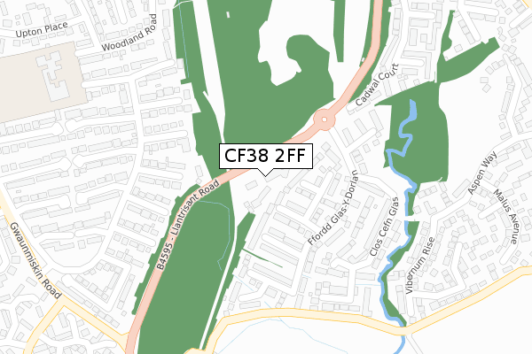CF38 2FF map - large scale - OS Open Zoomstack (Ordnance Survey) CF38 2FF map - large scale - OS Open Zoomstack (Ordnance Survey)