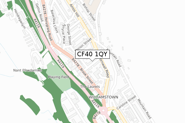 CF40 1QY map - large scale - OS Open Zoomstack (Ordnance Survey) CF40 1QY map - large scale - OS Open Zoomstack (Ordnance Survey)