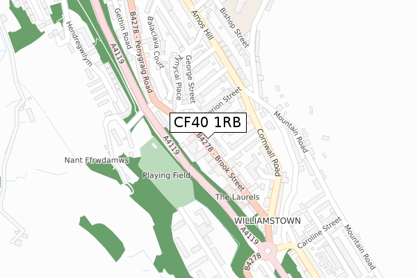 CF40 1RB map - large scale - OS Open Zoomstack (Ordnance Survey) CF40 1RB map - large scale - OS Open Zoomstack (Ordnance Survey)