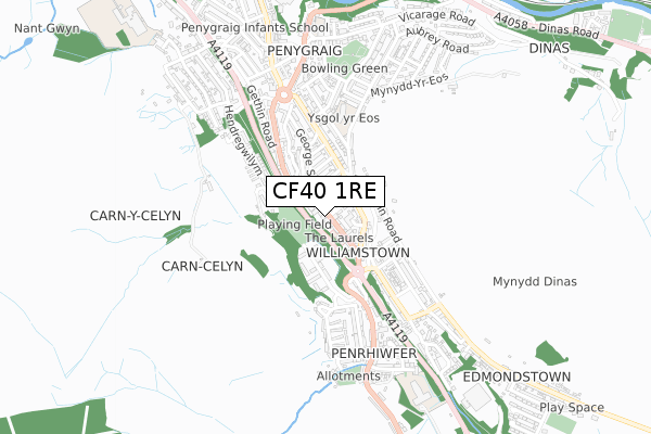 CF40 1RE map - small scale - OS Open Zoomstack (Ordnance Survey) CF40 1RE map - small scale - OS Open Zoomstack (Ordnance Survey)