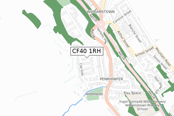 CF40 1RH map - large scale - OS Open Zoomstack (Ordnance Survey) CF40 1RH map - large scale - OS Open Zoomstack (Ordnance Survey)