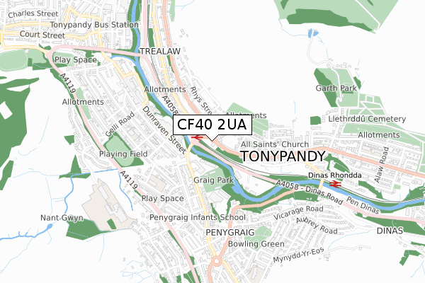 CF40 2UA map - small scale - OS Open Zoomstack (Ordnance Survey) CF40 2UA map - small scale - OS Open Zoomstack (Ordnance Survey)