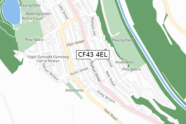 CF43 4EL map - large scale - OS Open Zoomstack (Ordnance Survey)