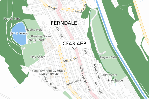 CF43 4EP map - large scale - OS Open Zoomstack (Ordnance Survey)