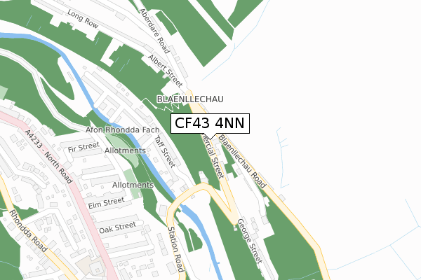 CF43 4NN map - large scale - OS Open Zoomstack (Ordnance Survey)