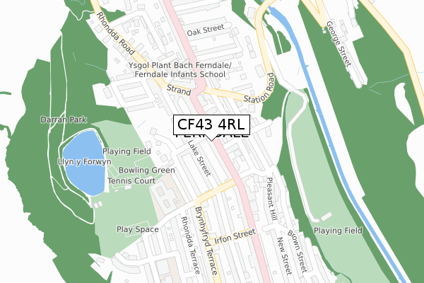 CF43 4RL map - large scale - OS Open Zoomstack (Ordnance Survey)