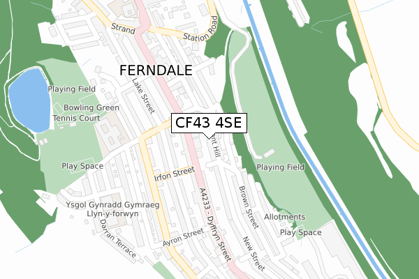 CF43 4SE map - large scale - OS Open Zoomstack (Ordnance Survey)