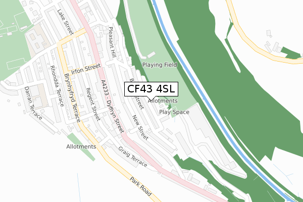 CF43 4SL map - large scale - OS Open Zoomstack (Ordnance Survey) CF43 4SL map - large scale - OS Open Zoomstack (Ordnance Survey)