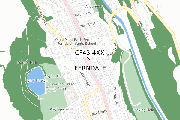 CF43 4XX map - large scale - OS Open Zoomstack (Ordnance Survey) CF43 4XX map - large scale - OS Open Zoomstack (Ordnance Survey)