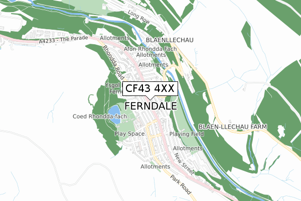 CF43 4XX map - small scale - OS Open Zoomstack (Ordnance Survey) CF43 4XX map - small scale - OS Open Zoomstack (Ordnance Survey)