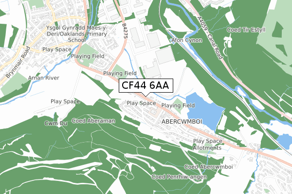 CF44 6AA map - small scale - OS Open Zoomstack (Ordnance Survey) CF44 6AA map - small scale - OS Open Zoomstack (Ordnance Survey)