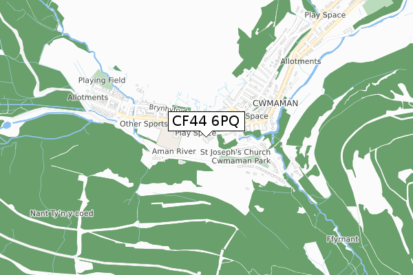 CF44 6PQ map - small scale - OS Open Zoomstack (Ordnance Survey) CF44 6PQ map - small scale - OS Open Zoomstack (Ordnance Survey)