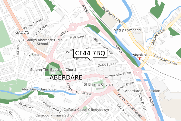 CF44 7BQ map - large scale - OS Open Zoomstack (Ordnance Survey) CF44 7BQ map - large scale - OS Open Zoomstack (Ordnance Survey)