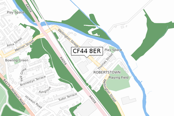 CF44 8ER map - large scale - OS Open Zoomstack (Ordnance Survey)