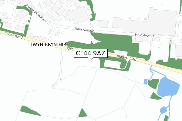 CF44 9AZ map - large scale - OS Open Zoomstack (Ordnance Survey) CF44 9AZ map - large scale - OS Open Zoomstack (Ordnance Survey)