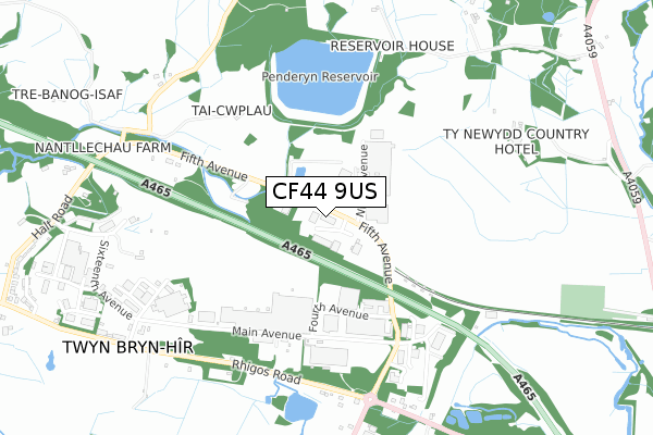 CF44 9US map - small scale - OS Open Zoomstack (Ordnance Survey) CF44 9US map - small scale - OS Open Zoomstack (Ordnance Survey)