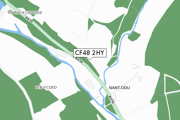 CF48 2HY map - large scale - OS Open Zoomstack (Ordnance Survey)