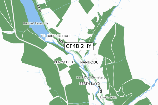 CF48 2HY map - small scale - OS Open Zoomstack (Ordnance Survey)