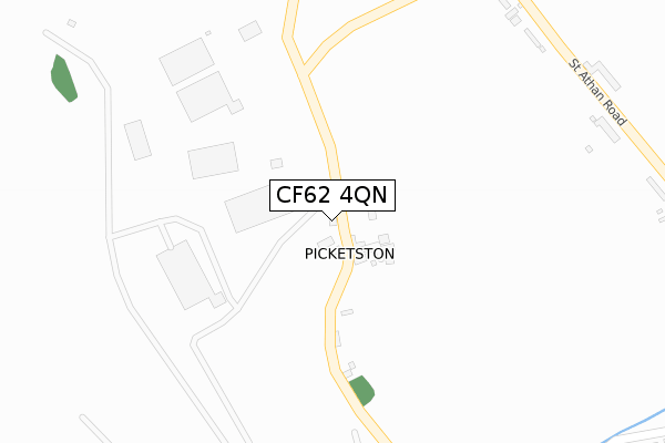 CF62 4QN map - large scale - OS Open Zoomstack (Ordnance Survey)