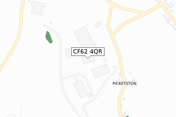 CF62 4QR map - large scale - OS Open Zoomstack (Ordnance Survey)