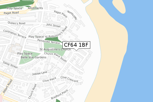CF64 1BF map - large scale - OS Open Zoomstack (Ordnance Survey) CF64 1BF map - large scale - OS Open Zoomstack (Ordnance Survey)