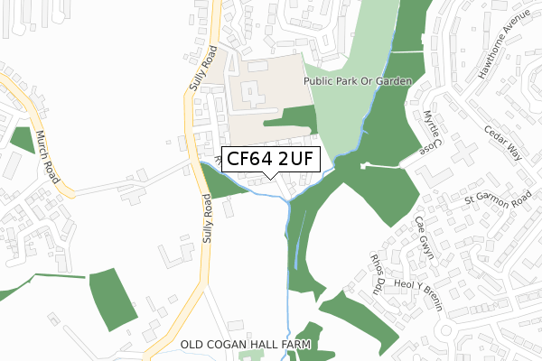 CF64 2UF map - large scale - OS Open Zoomstack (Ordnance Survey) CF64 2UF map - large scale - OS Open Zoomstack (Ordnance Survey)