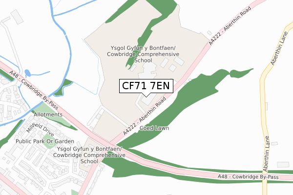 CF71 7EN map - large scale - OS Open Zoomstack (Ordnance Survey)