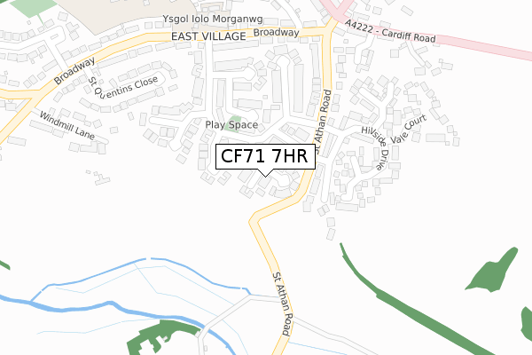 CF71 7HR map - large scale - OS Open Zoomstack (Ordnance Survey)