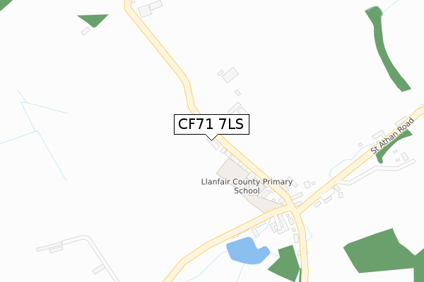 CF71 7LS map - large scale - OS Open Zoomstack (Ordnance Survey)