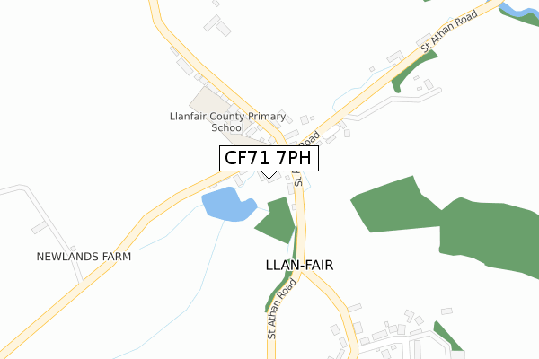 CF71 7PH map - large scale - OS Open Zoomstack (Ordnance Survey)