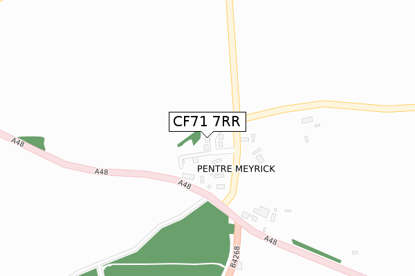 CF71 7RR map - large scale - OS Open Zoomstack (Ordnance Survey)