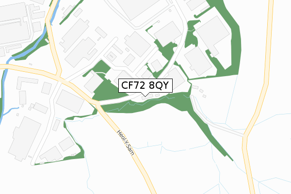 CF72 8QY map - large scale - OS Open Zoomstack (Ordnance Survey) CF72 8QY map - large scale - OS Open Zoomstack (Ordnance Survey)