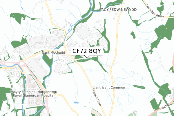 CF72 8QY map - small scale - OS Open Zoomstack (Ordnance Survey) CF72 8QY map - small scale - OS Open Zoomstack (Ordnance Survey)