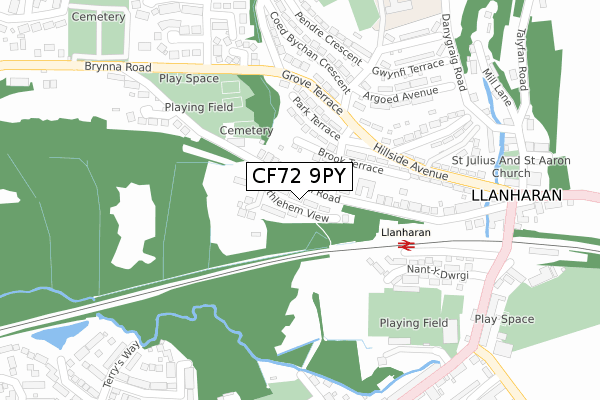 CF72 9PY map - large scale - OS Open Zoomstack (Ordnance Survey) CF72 9PY map - large scale - OS Open Zoomstack (Ordnance Survey)