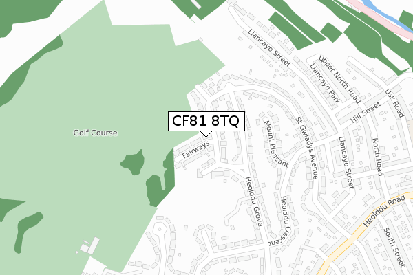 CF81 8TQ map - large scale - OS Open Zoomstack (Ordnance Survey)