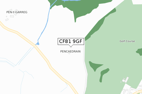 CF81 9GF map - large scale - OS Open Zoomstack (Ordnance Survey)