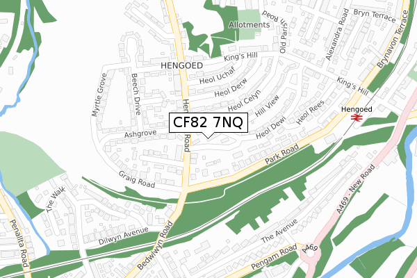 CF82 7NQ map - large scale - OS Open Zoomstack (Ordnance Survey) CF82 7NQ map - large scale - OS Open Zoomstack (Ordnance Survey)