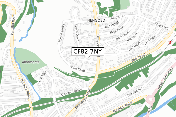 CF82 7NY map - large scale - OS Open Zoomstack (Ordnance Survey) CF82 7NY map - large scale - OS Open Zoomstack (Ordnance Survey)