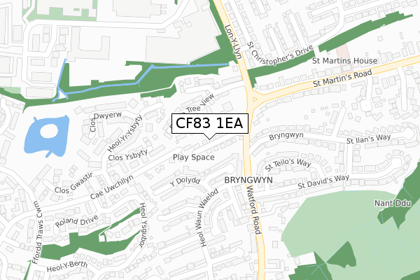 CF83 1EA map - large scale - OS Open Zoomstack (Ordnance Survey) CF83 1EA map - large scale - OS Open Zoomstack (Ordnance Survey)