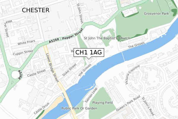 CH1 1AG map - large scale - OS Open Zoomstack (Ordnance Survey)