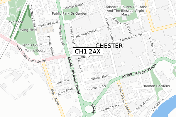 CH1 2AX map - large scale - OS Open Zoomstack (Ordnance Survey) CH1 2AX map - large scale - OS Open Zoomstack (Ordnance Survey)