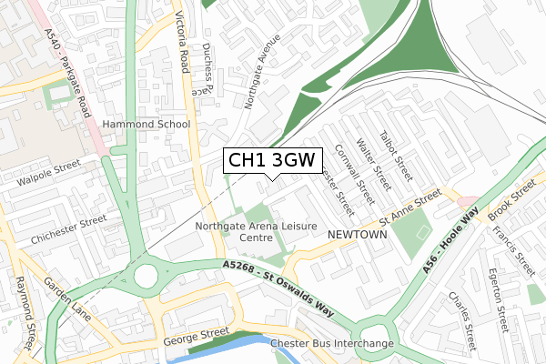 CH1 3GW map - large scale - OS Open Zoomstack (Ordnance Survey) CH1 3GW map - large scale - OS Open Zoomstack (Ordnance Survey)