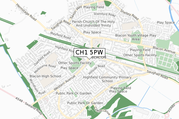 CH1 5PW map - small scale - OS Open Zoomstack (Ordnance Survey) CH1 5PW map - small scale - OS Open Zoomstack (Ordnance Survey)
