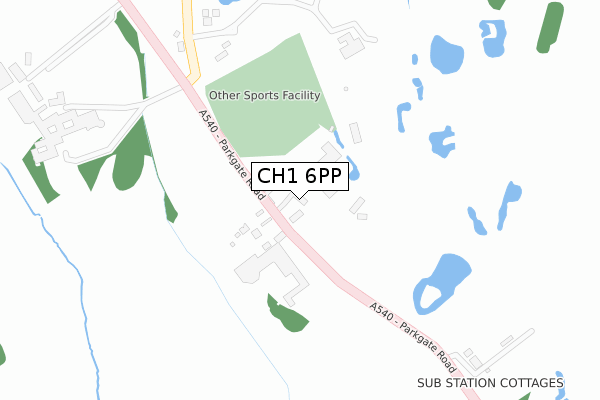 CH1 6PP map - large scale - OS Open Zoomstack (Ordnance Survey)