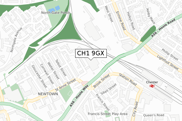 CH1 9GX map - large scale - OS Open Zoomstack (Ordnance Survey) CH1 9GX map - large scale - OS Open Zoomstack (Ordnance Survey)