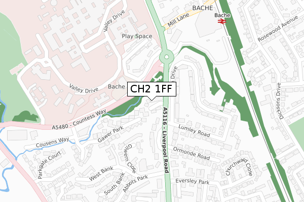 CH2 1FF map - large scale - OS Open Zoomstack (Ordnance Survey) CH2 1FF map - large scale - OS Open Zoomstack (Ordnance Survey)